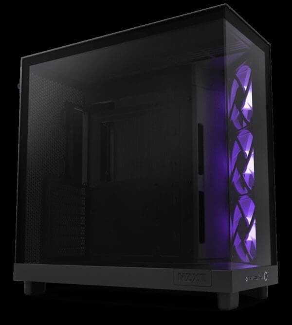 NZXT H6 Flow RGB Compact Dual-Chamber Mid-Tower Black ATX Case, T/G